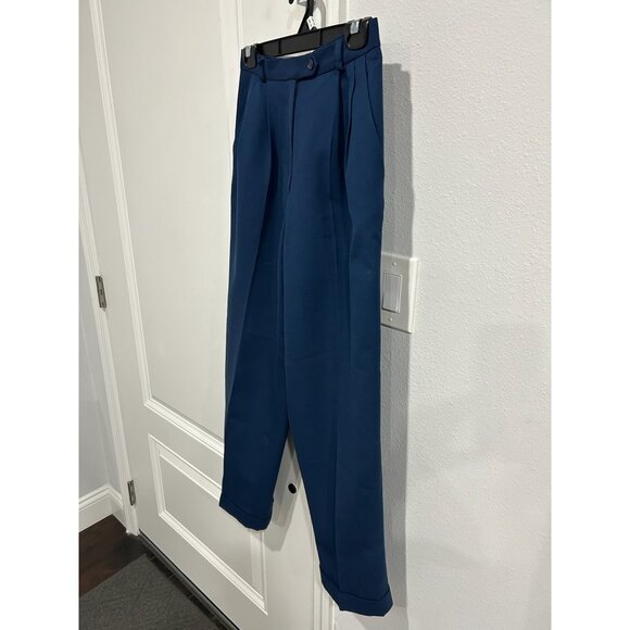 Talbots Petites Worsted Wool Belt Hoops Workwear Pleated Trousers SIze 6P Preppy - Picture 3 of 10